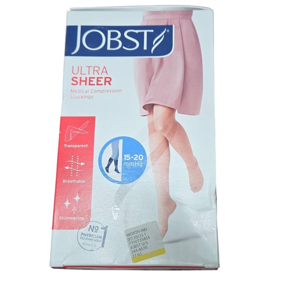 Jobst Ultra Sheer Medical Compression Stockings  Natural Beige Large